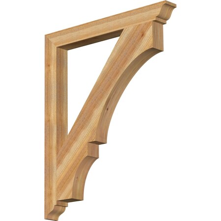 Ekena Millwork Balboa Traditional Rough Sawn Bracket, Western Red Cedar, 4"W x 38"D x 46"H BKT04X38X46BOA01RWR